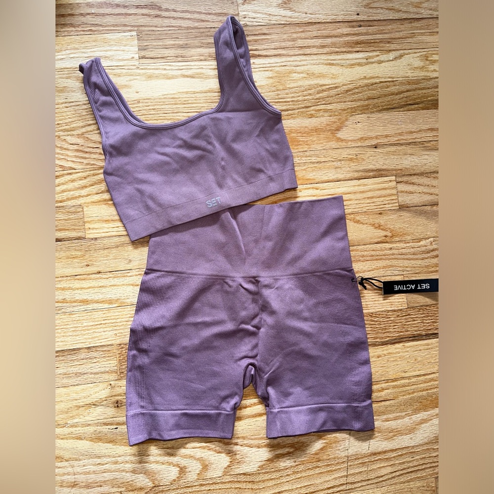 SETACTIVE “rose” Box Top + Short Workout Set